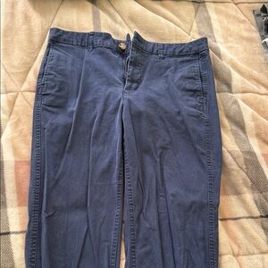 J. Crew Navy Ankle-Length Cropped Pants